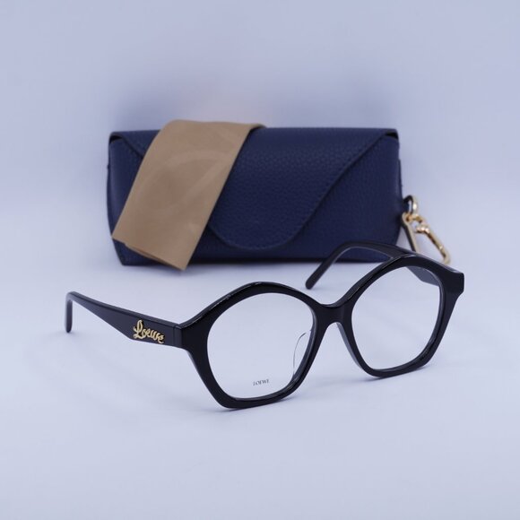Loewe LW50053F 001 Geometric Eyeglasses 53mm - Shiny Black - Picture 4 of 8
